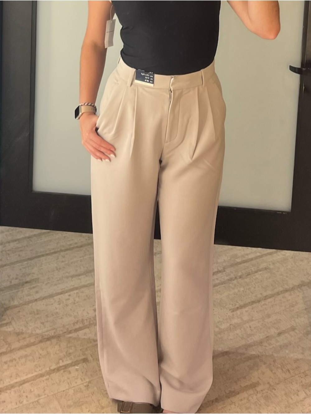 Abercrombie Curve Love Sloane Tailored Wide Leg Pant